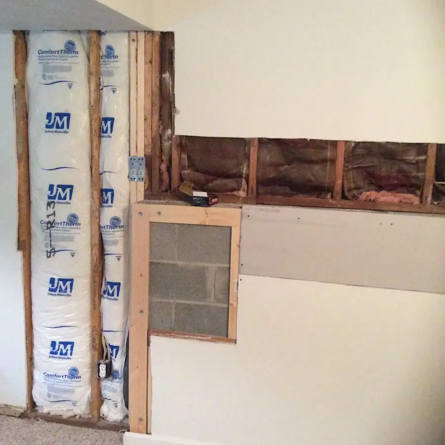 Wall insulation replacement during Contents Cleaning & Restoration in Estero
